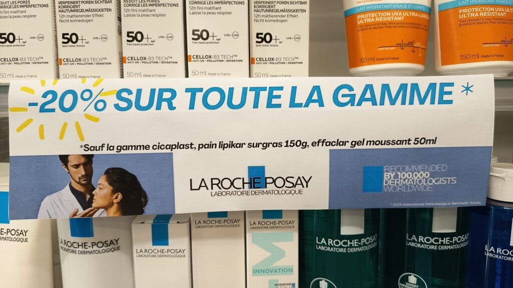 Remise de 20% sur la gamme la roche Posay