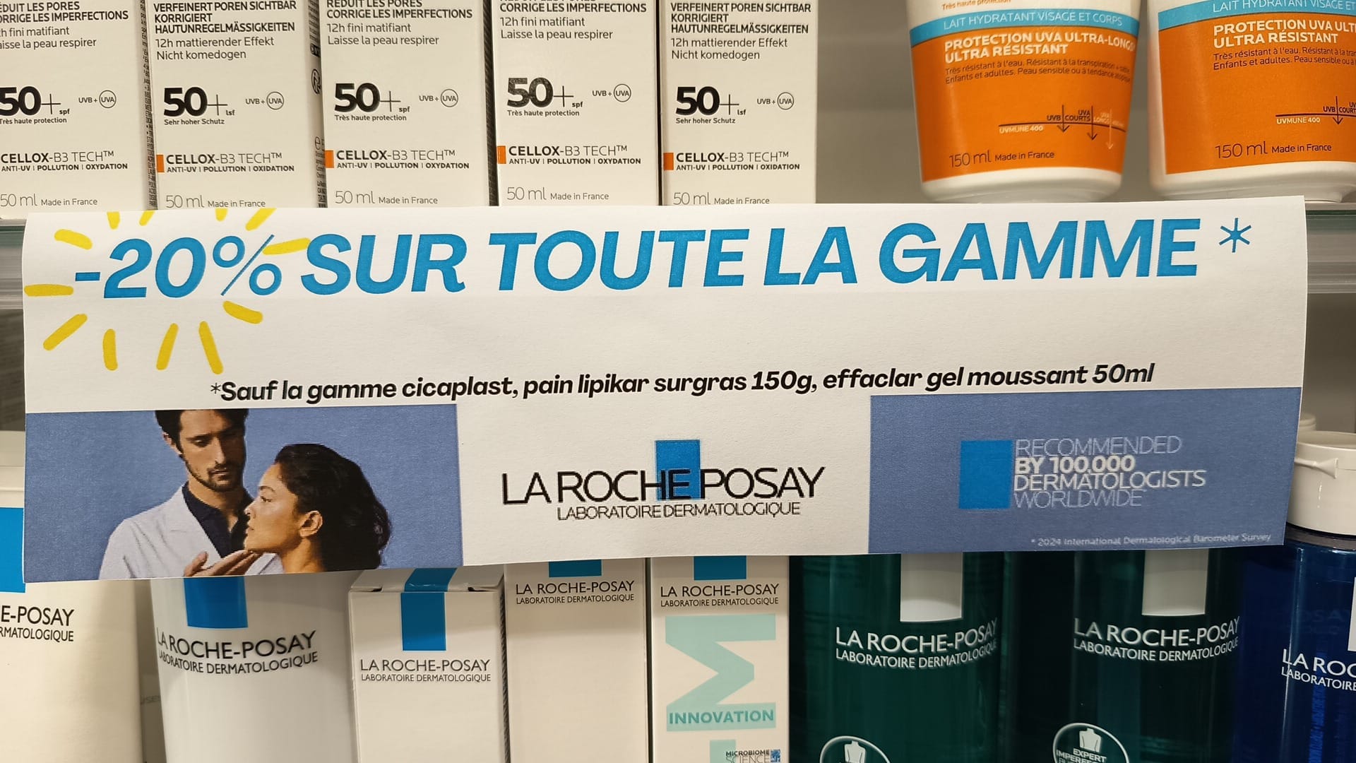 Remise de 20% sur la gamme la roche Posay